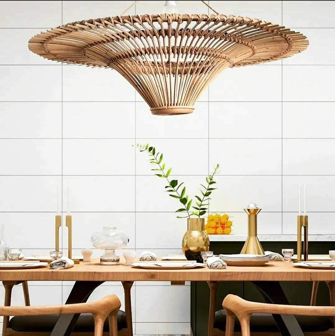 High Quality Rattan Pendant Light. Modern Boho Coastal Hampton Rustic. High Quality Lighting Interior Design. Artisan Made