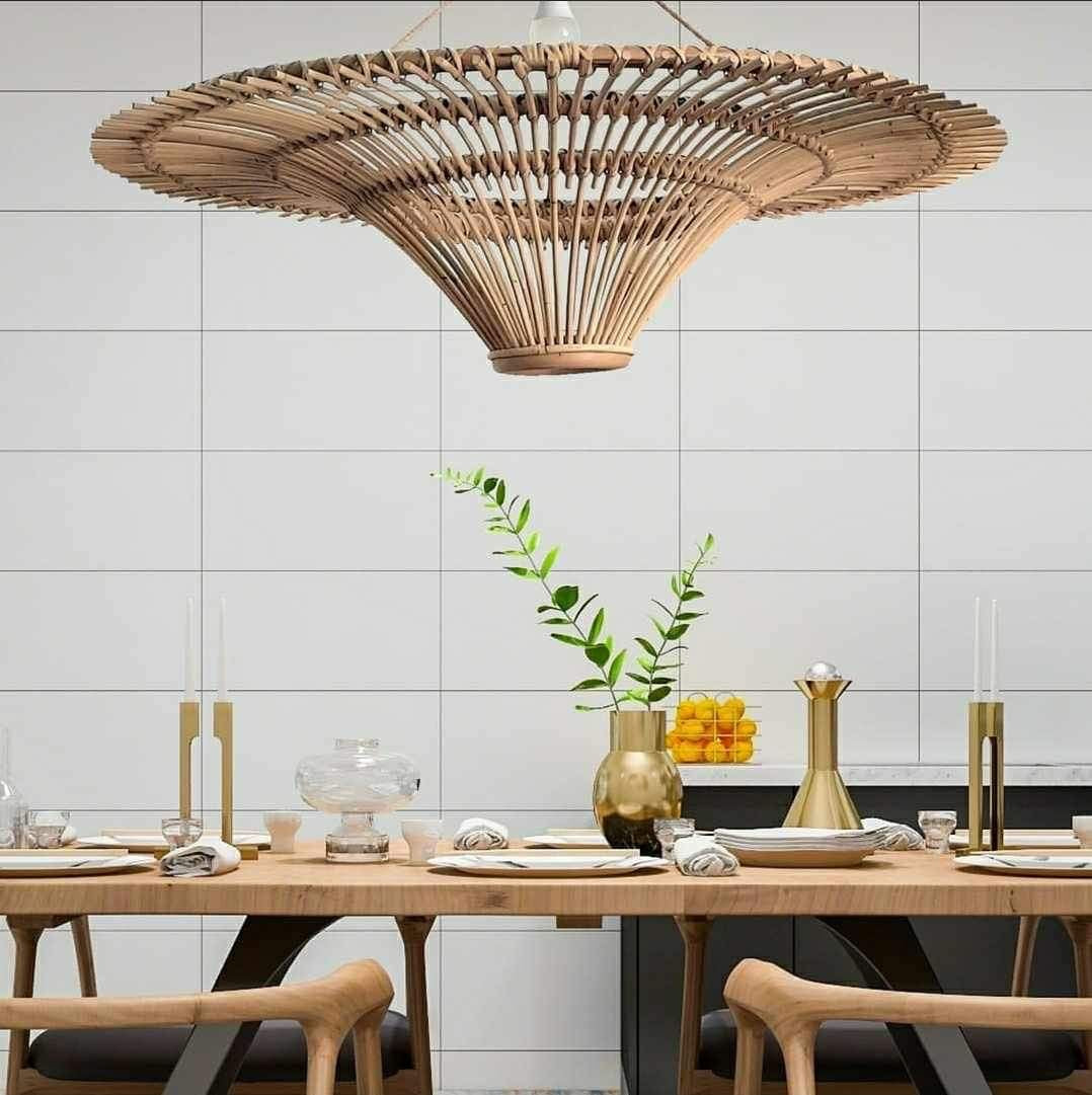 High Quality Rattan Pendant Light. Modern Boho Coastal Hampton Rustic. High Quality Lighting Interior Design. Artisan Made