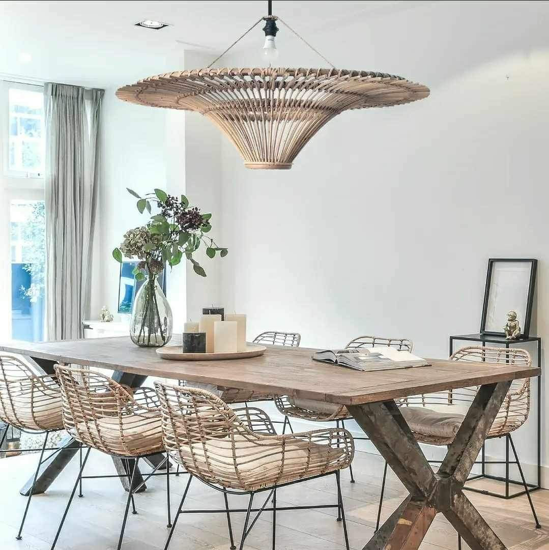 High Quality Rattan Pendant Light. Modern Boho Coastal Hampton Rustic. High Quality Lighting Interior Design. Artisan Made