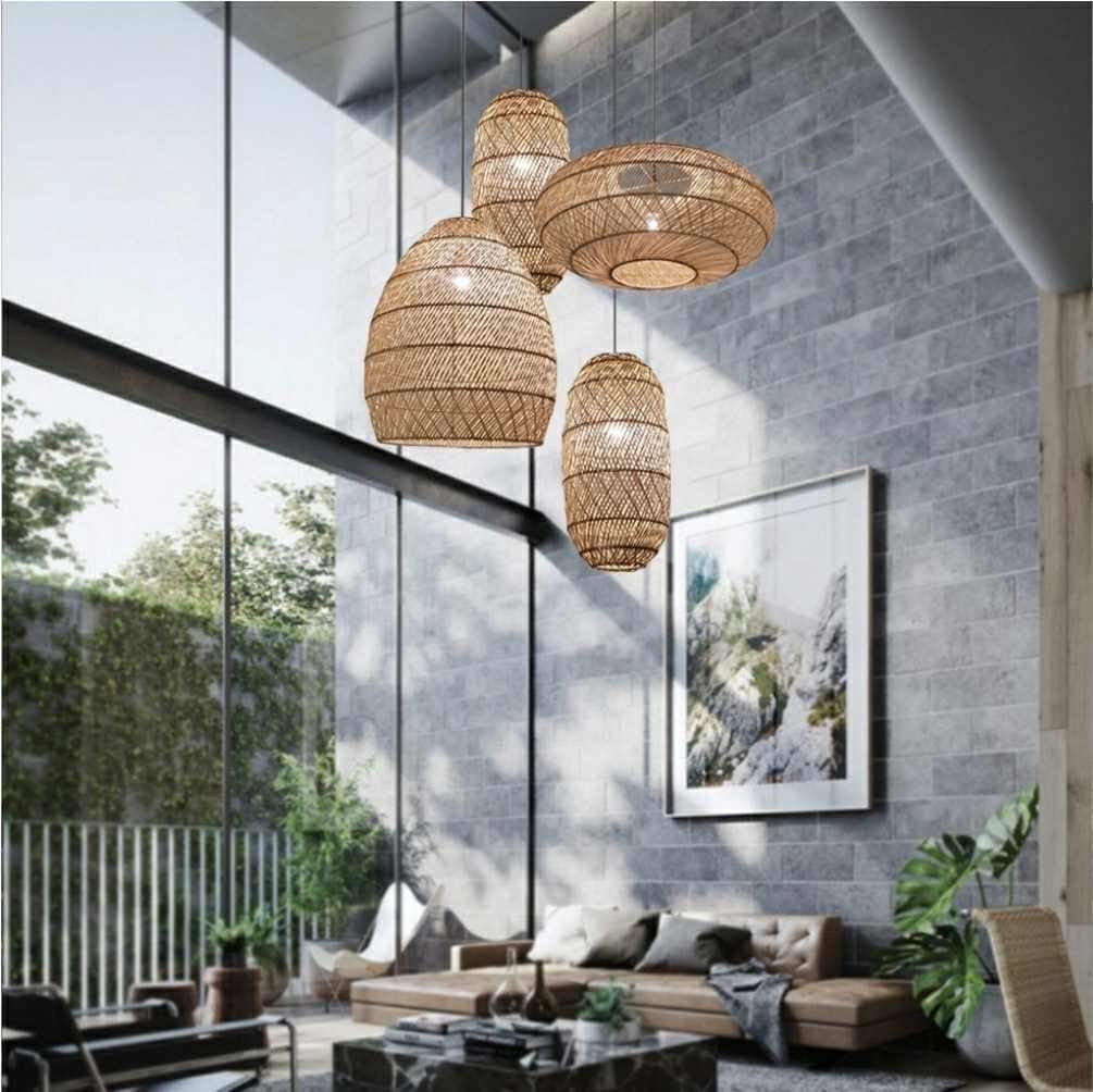 Flina Handcrafted Rattan Pendant Light. Creative & Sustainable Home Decor. Boho. Scandi. Minimal. Fair Trade. Chandelier. Handmade