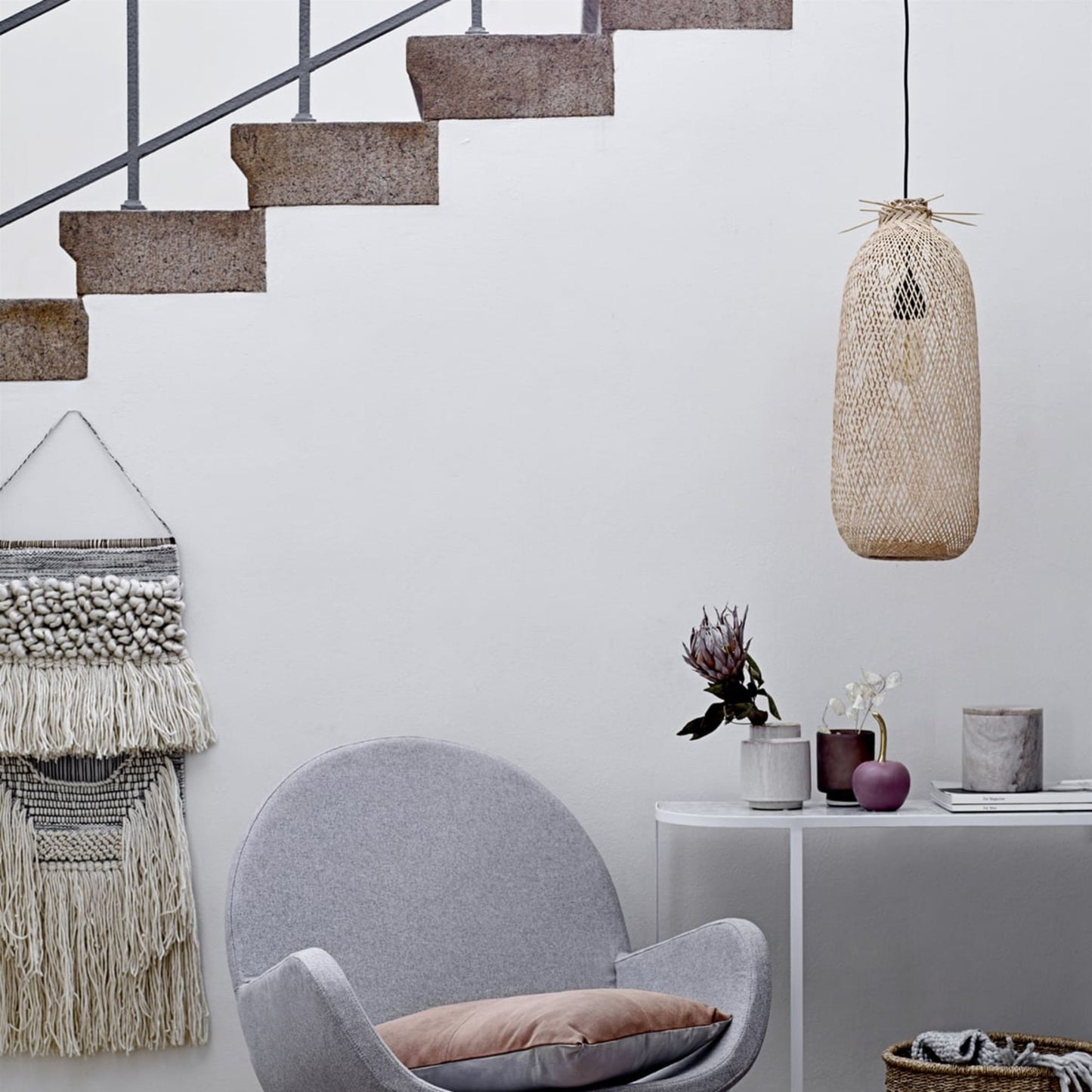 Bamboo Pendant Light, Bamboo Lampshade, Scandinavian Lighting, Boho Lighting, Sustainable Traditional Craftsmanship, Sustainable Eco