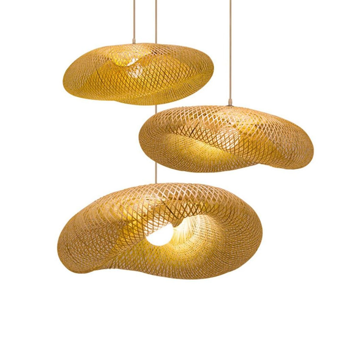 Handmade Bamboo Pendant Light. Sustainable Pendant Light Handmade from Organic Bamboo. Bamboo Pendant Light by Vietnamese Artisans