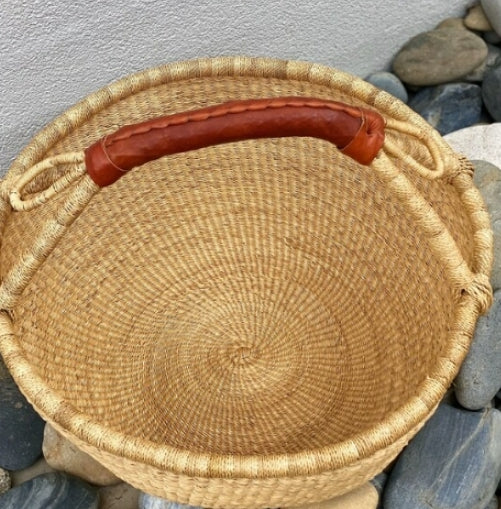 Newest Cute Natural Bolga Storage Basket Large