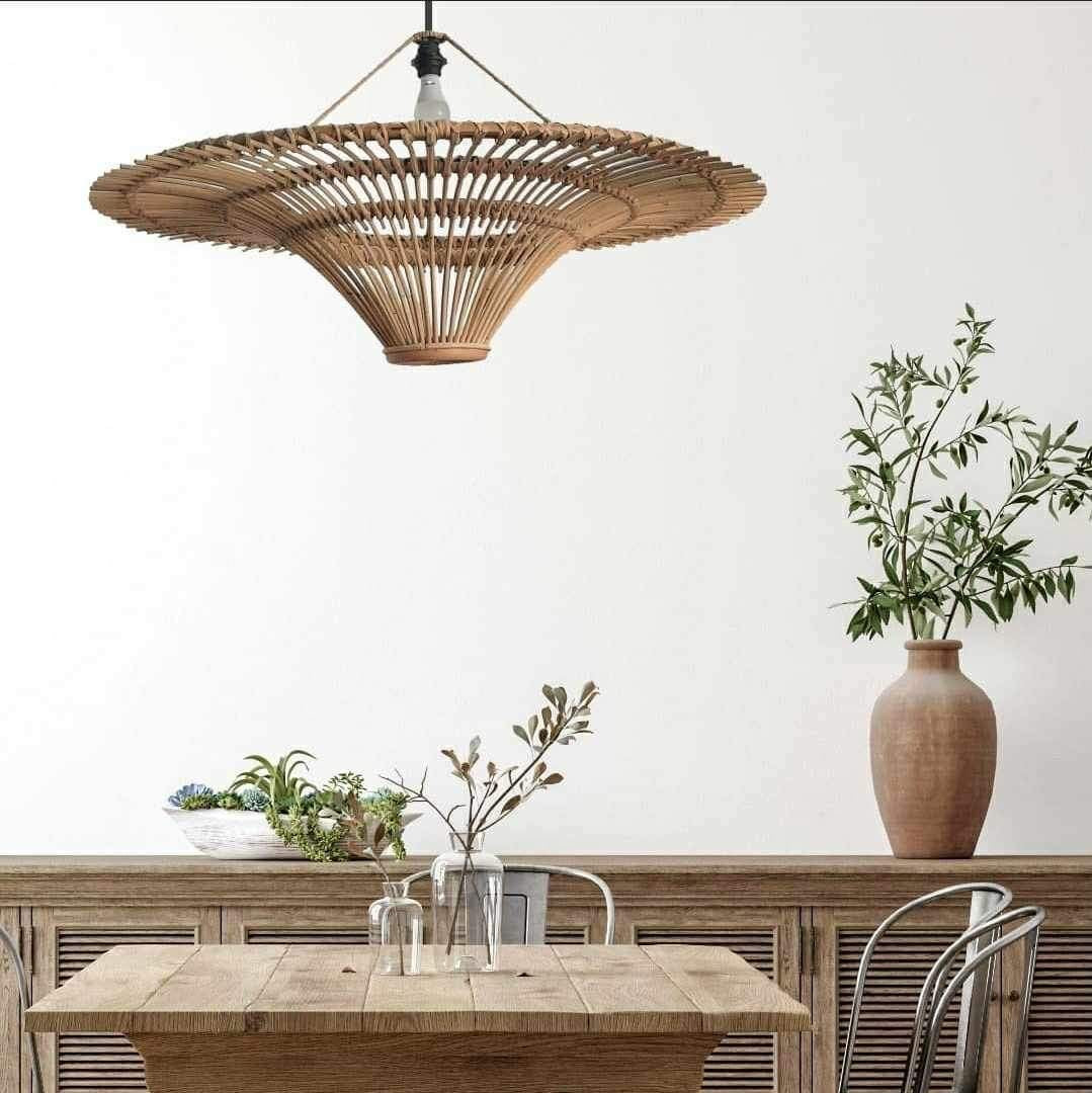 High Quality Rattan Pendant Light. Modern Boho Coastal Hampton Rustic. High Quality Lighting Interior Design. Artisan Made