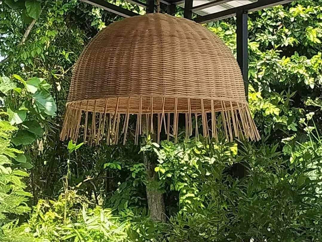 Coastal Living, Unique Rattan Pendant Light, Authentic, Genuine Handmade Pendant Light by Vietnamese Artisans. Sustainable