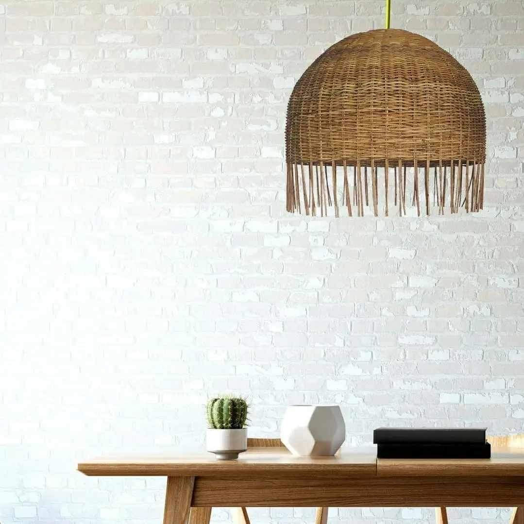 Coastal Living, Unique Rattan Pendant Light, Authentic, Genuine Handmade Pendant Light by Vietnamese Artisans. Sustainable