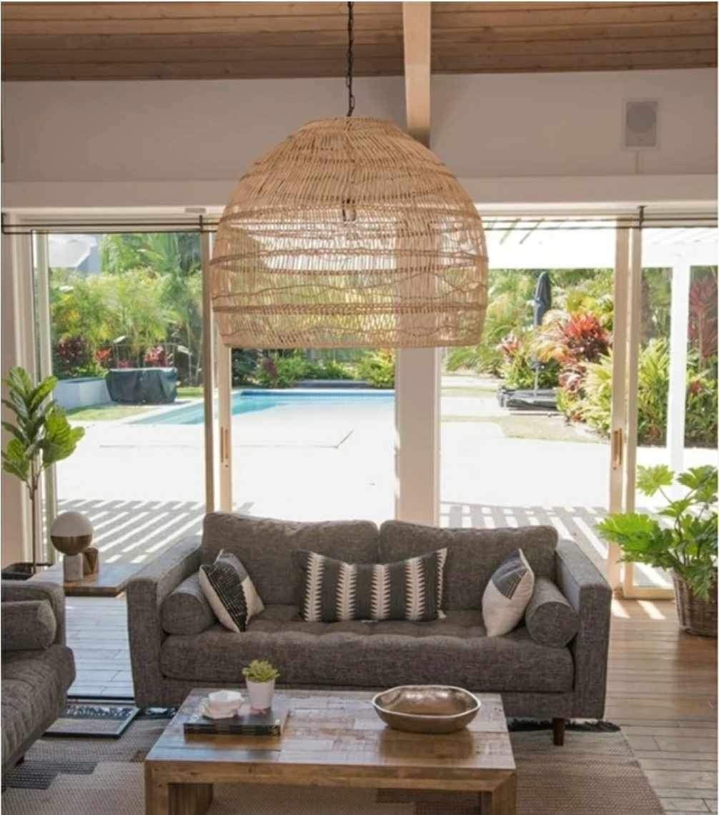 High Quality Rattan Pendant Light. Sustainable Fair Trade Pendant Light by Vietnamese Artisans. Coastal. Hampton. Scandi. Farmhouse