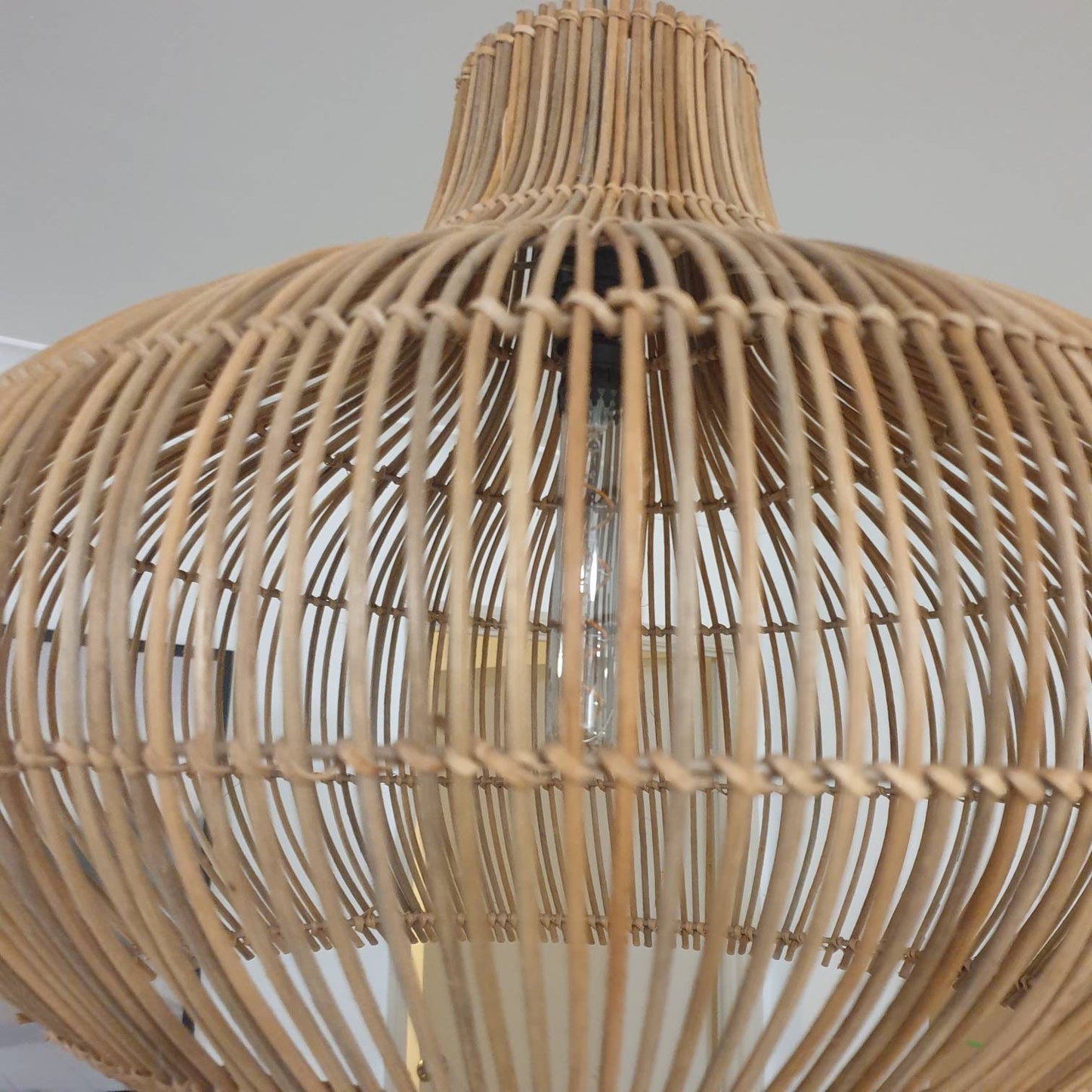 Handcrafted Rattan Pendant Light/100% Organic from Natural Rattan/Fair Trade