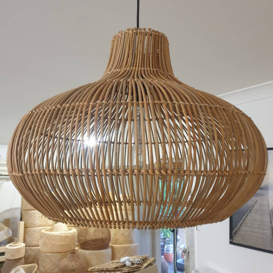 Handcrafted Rattan Pendant Light/100% Organic from Natural Rattan/Fair Trade