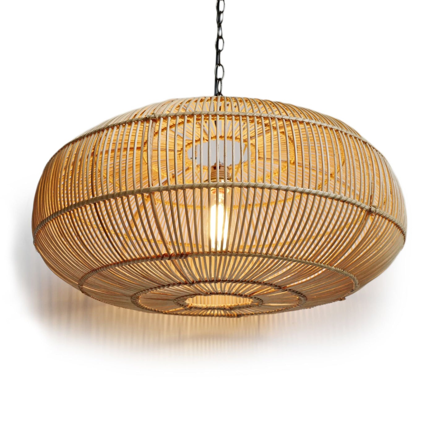 Flina Handcrafted Rattan Pendant Light. Creative & Sustainable Home Decor. Boho. Scandi. Minimal. Fair Trade. Chandelier. Handmade