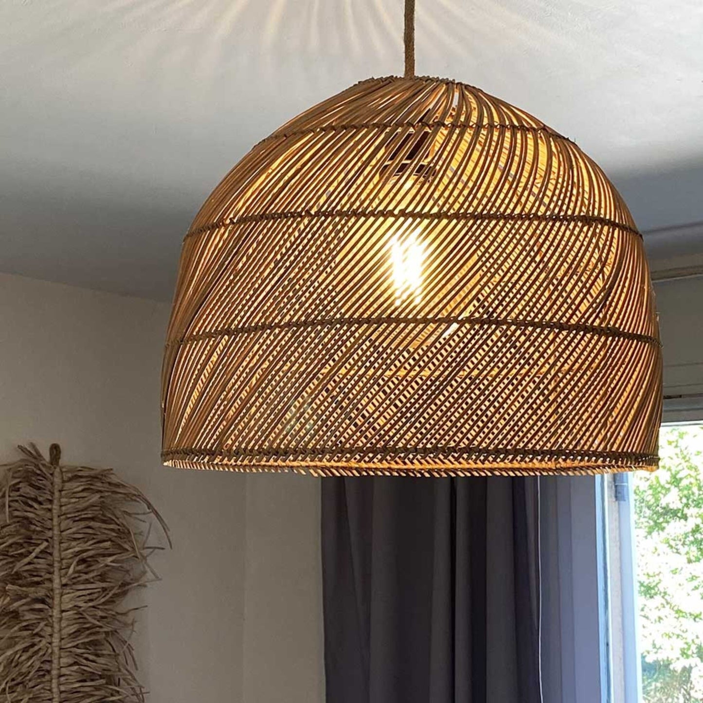 Chantria Handcrafted Rattan Pendant Light. Home Decor. Restaurant Hotel Resort Sustainable Decor. Art Deco. Scandinavian Design. Artisan