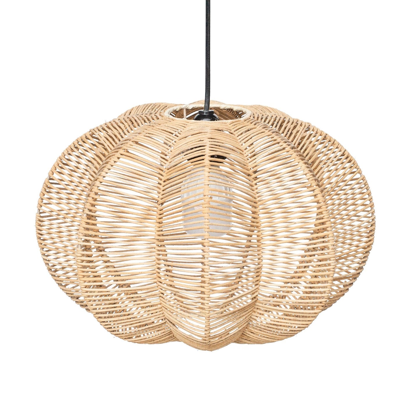 Unique Design Rattan Pendant Light. Handcrafted Rattan Lamp. Wicker Lamp. Sustainable Lighting. Fair trade Decor. Wicker Light Art Decor