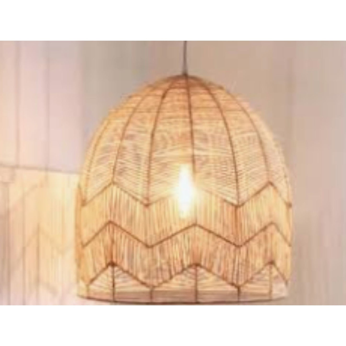 Handcrafted Lace Rattan Pendant Light. Snow Drop Rattan Light. Handmade Rattan Lampshade. Wicker Lampshade. Sustainable Light. Fair Trade