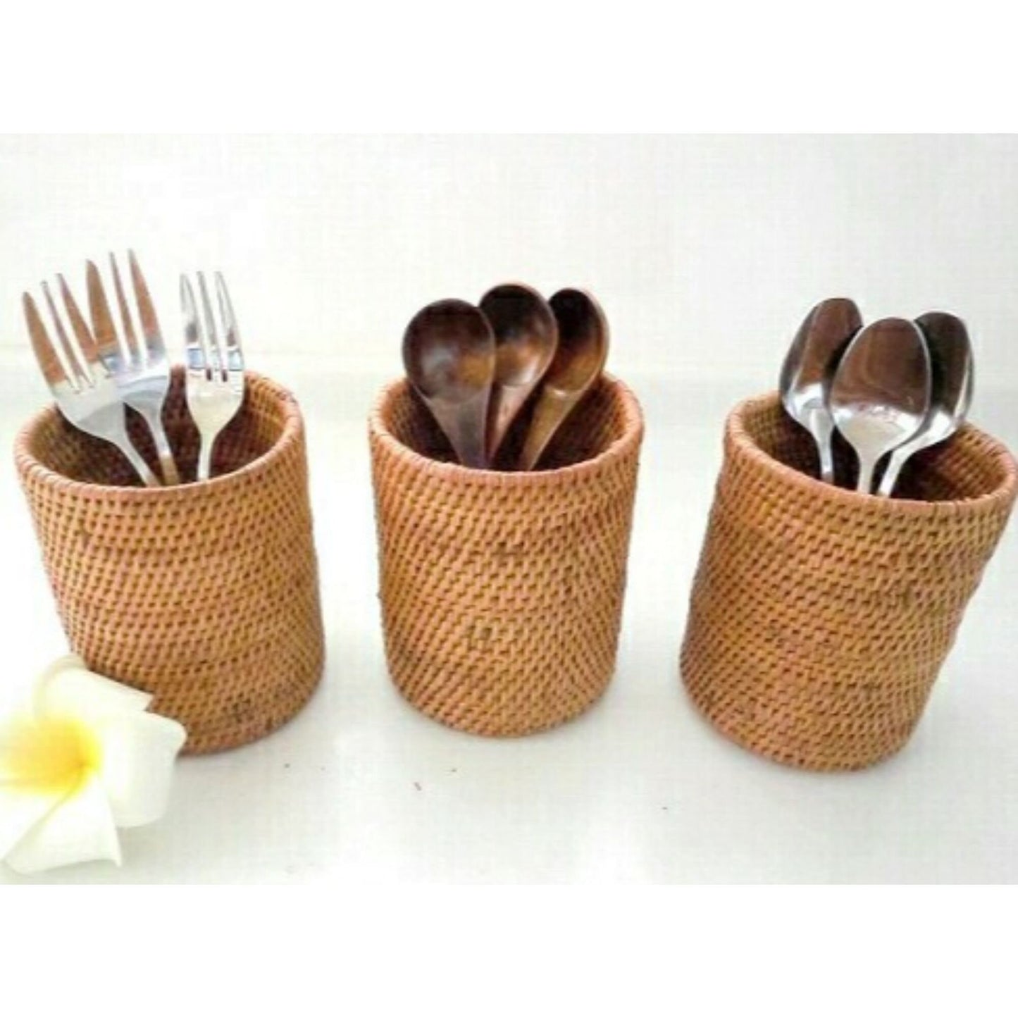 Handcrafted Rattan Pencil Holder. Rattan Makeup Brush Holder. Pencil Case. Rattan Cup for Kitchen Utensil and Homeware. Sustainable Living