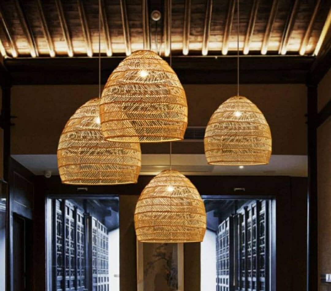 Handmade Rattan Pendant Light. Long Dome Shape. Creative & Sustainable ...