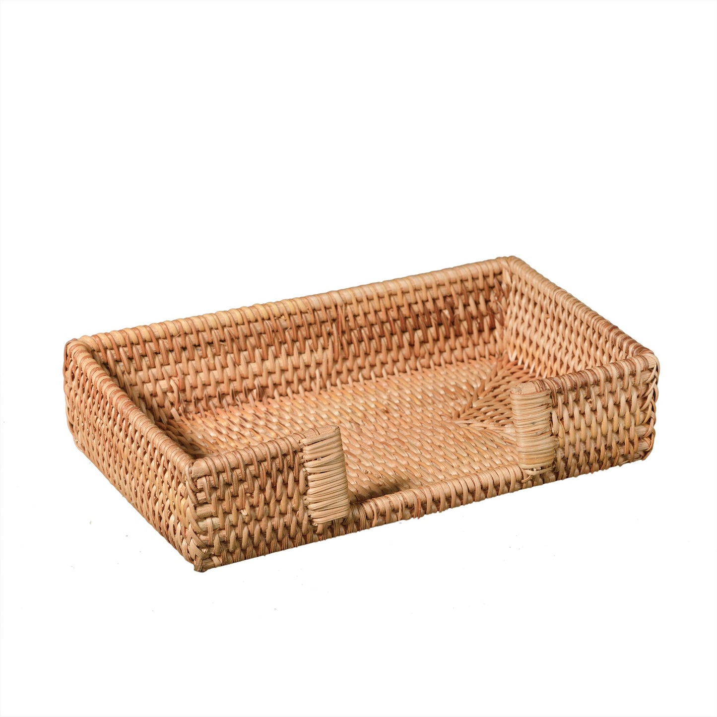 Rectangular Rattan Tray. Rattan Organiser. Handmade Tray. Rattan Organising Tray. Rectangular Rattan Organiser. Fair trade. Sustainable