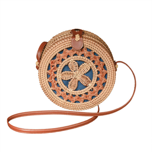 Rattan Bags. Cross Body Boho Straw Bags. Handmade Shoulder Bags from Organic Material. Timeless. Rattan Round Bags by Vietnamese Artisans