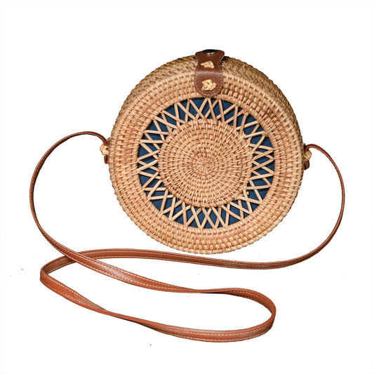 Handmade Rattan Crossbody Bag. Straw Shoulder Bag. Handmade Purse. Handmade Rattan Straw Bag. Sustainable. Ethically Sourced and Made