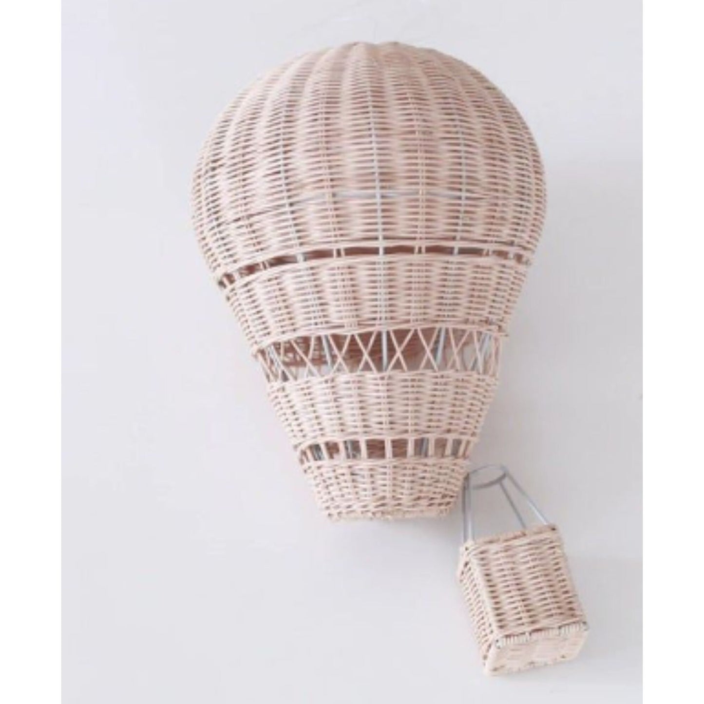 Rattan Hot Air Balloon. Handcrafted Rattan Toy. Handmade Wicker Hot Air Balloon, Artisans. Sustainable. Nursery Decor. Organic