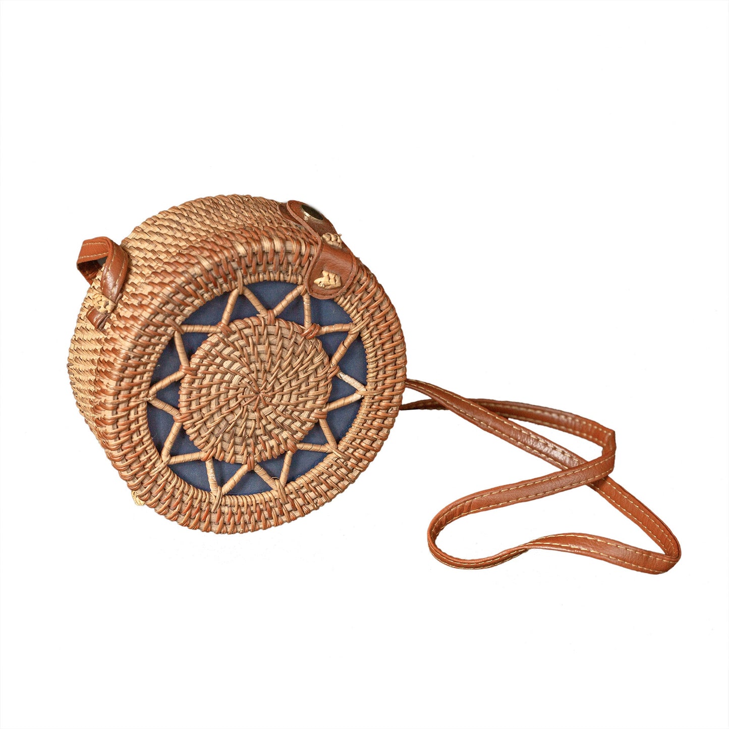 Round Rattan Bag With Double Braid Pattern, Handwoven Shoulder Bag, Boho Summer Bag, Rattan Bag, Perfect for Wedding Gifts